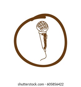 symbol microphone instrument icon, vector illustration design