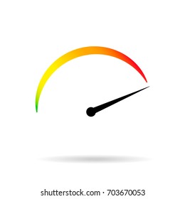 Symbol min max speed meter  speedometer icon