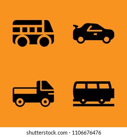 symbol, model, driving and motion icons set. Vector illustration for web and design