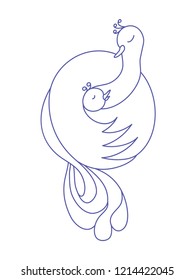 Symbol of mother who loves her baby