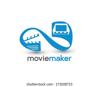 Symbol of Movie maker, isolated vector design