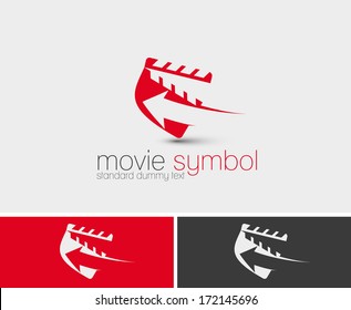 Symbol of Movie Maker, isolated vector design 