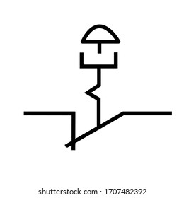 Symbol Mushroom Head Normally Closed Latching, Pull to
Disengage 