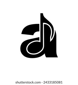 Symbol A music Note logotype vector