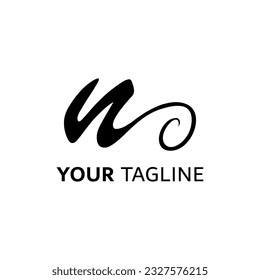 Symbol N letter logo on white background, can be used for art companies, sports, etc