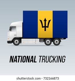 Symbol National Delivery Truck Flag Barbados Stock Vector Royalty Free Symbol National Delivery Truck Flag Barbados Stock Vector Royalty Free
