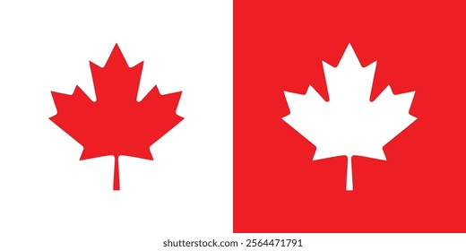 Symbol of the national logo of Canada. Simple logo, icon, illustration, symbol, vector.