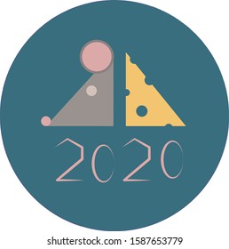 the symbol of the new year 2020 - mouse