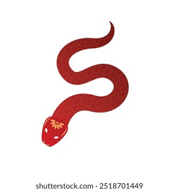Symbol of the new year 2025. Snake in Asian style