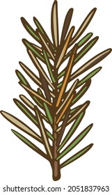 symbol new year or christmas tree branch