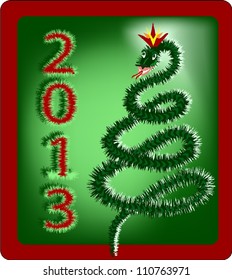 Symbol of New year - the Snake with a crown on the head, 2013.