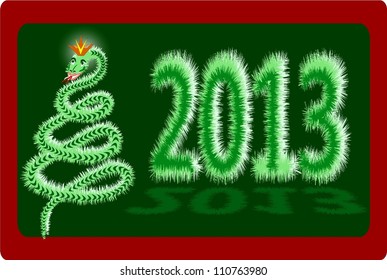 Symbol of New year - the Snake with a crown on the head, 2013.