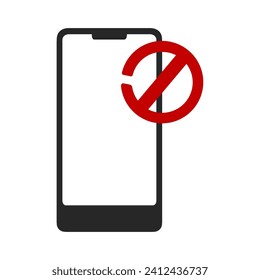 symbol of no network in an area using a cellphone