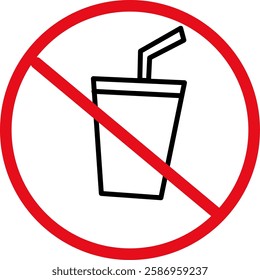 Symbol no outside drinks allowed
