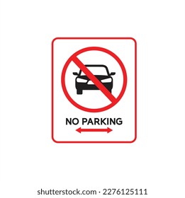 symbol of no parking, no parking area, vector art.