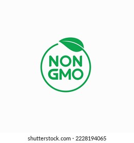 symbol of non gmo product, vector art.