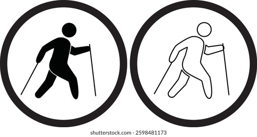 a symbol of Nordic walking