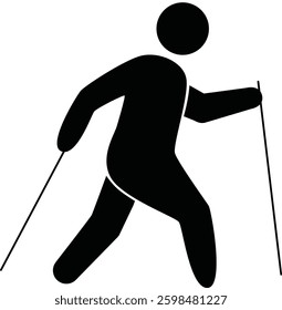 a symbol of Nordic walking