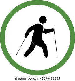 a symbol of Nordic walking
