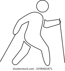 a symbol of Nordic walking