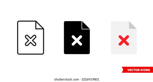 Symbol Not Found Icon Of 3 Types: Color, Black And White, Outline. Isolated Vector Sign Symbol.