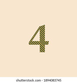 Symbol Number 4 Four Classic Style Stock Vector (Royalty Free ...