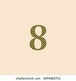 symbol number 8 eight classic style in trend colors 2021