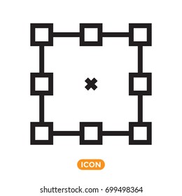 Symbol of object. Vector icon of Transformation Action