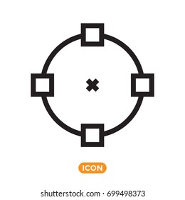 Symbol of object. Vector icon of Transformation Action