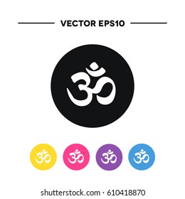The symbol for "om" icon. vector illustration