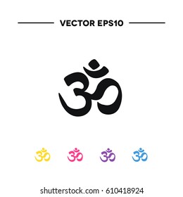 The symbol for "om" icon. vector illustration