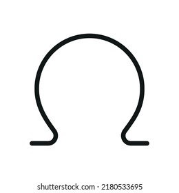 Symbol omega icon - Ohm - editable stroke