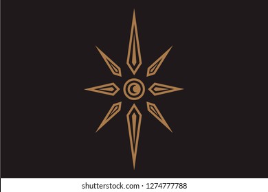 Symbol on the theme of Illuminati symbols, masonic sign, all seeing eye, occult, alchemy, mystic, esoteric, religion, masons on background. Can be used for tattoo or t-shirt design 