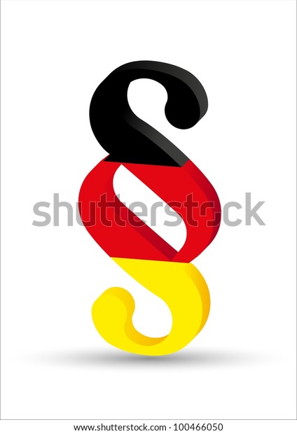 symbol on\
white background with german flag\
texture