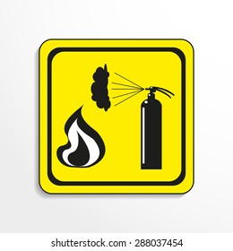 Symbol. Open flame. Vector icon.