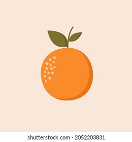 symbol of orange fruit flat design healthy nutrition