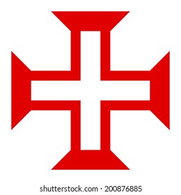 Symbol of Order of Christ on white.