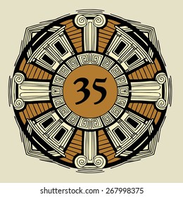 Symbol ornament  design for different decoration an illustration needs.