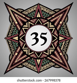 Symbol ornament  design for different decoration an illustration needs.