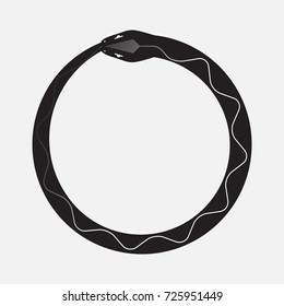 The symbol of Ouroboros snake, vector illustration