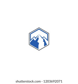 symbol of the Outdoor retail logo vector flat design