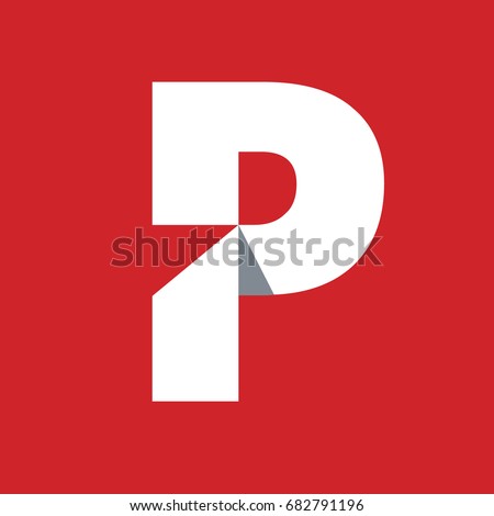 Symbol P elegant simple and modern style