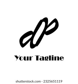 Symbol P letter logo on white background, can be used for art companies, sports, etc