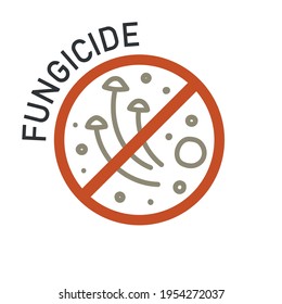 Symbol for packaging with fungicide and anti-fungus products.