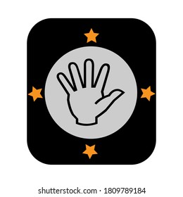 Symbol palms icon vector design illustration