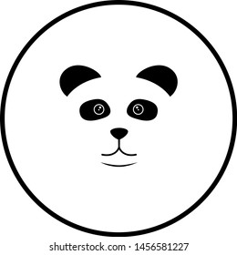 symbol of a panda bear face