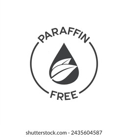 symbol of paraffin free, paraffin free icon, vector art.