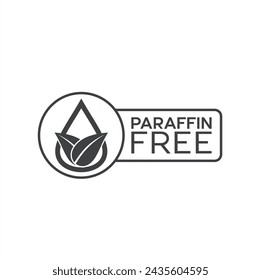 symbol of paraffin free, paraffin free icon, vector art.