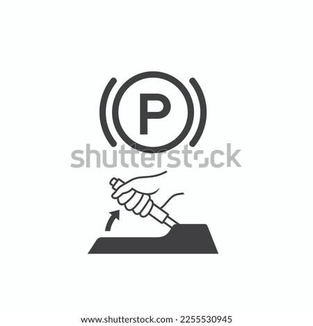 symbol of parking brake car, vector art.
