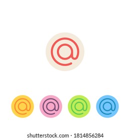 at Symbol, Pattern, Colorful Background, Vector Illustration, Grunge Texture, .com, at sign, blogging, brush stroke, e-commerce, e-mail, email, marketing, digital messaging, tagging, social media